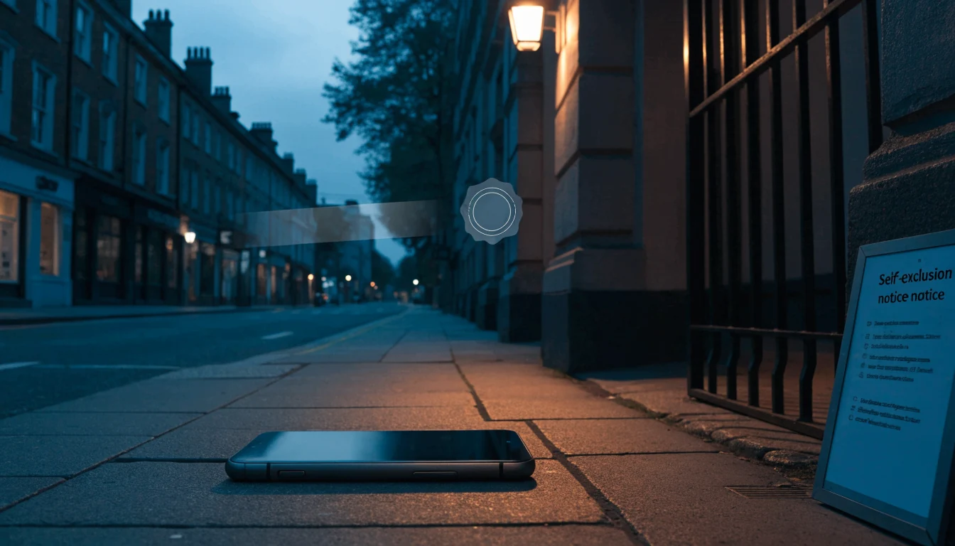 UK street scene illustrating gambling blocking and self-exclusion rules