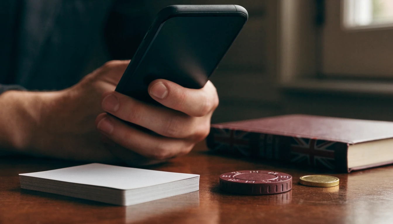 UK gambler considering licensed casino sites on a concealed smartphone